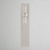 Manilla para puertas Harper T con placa larga (fija) - Níquel pulido