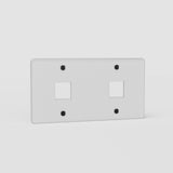 Placa de interruptor doble Keystone EU en traslúcido y negro - Solución funcional para iluminación
