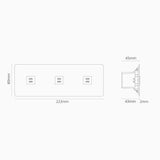 Enchufe USB-C de 30W x3 (marco triple) - Latón antiguo (inserción blanca)